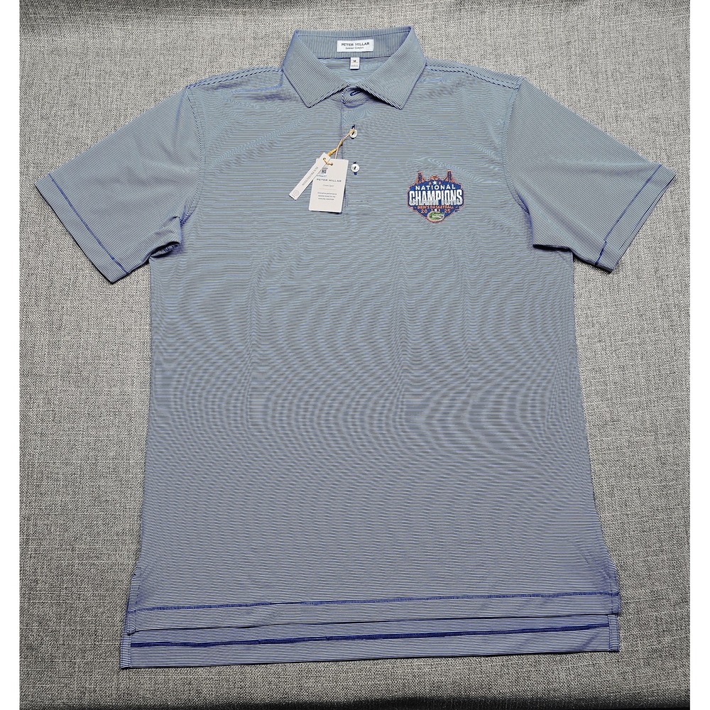 Florida Gators Shirt Mens Medium Blue NCAA Basketball Peter Millar 2025 Champs